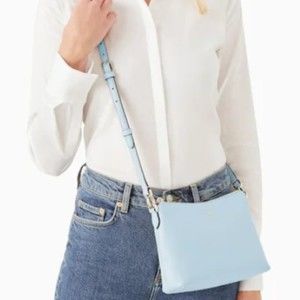 KATE SPADE Bailey Crossbody Bag Purse Frosty Sky Blue NEW